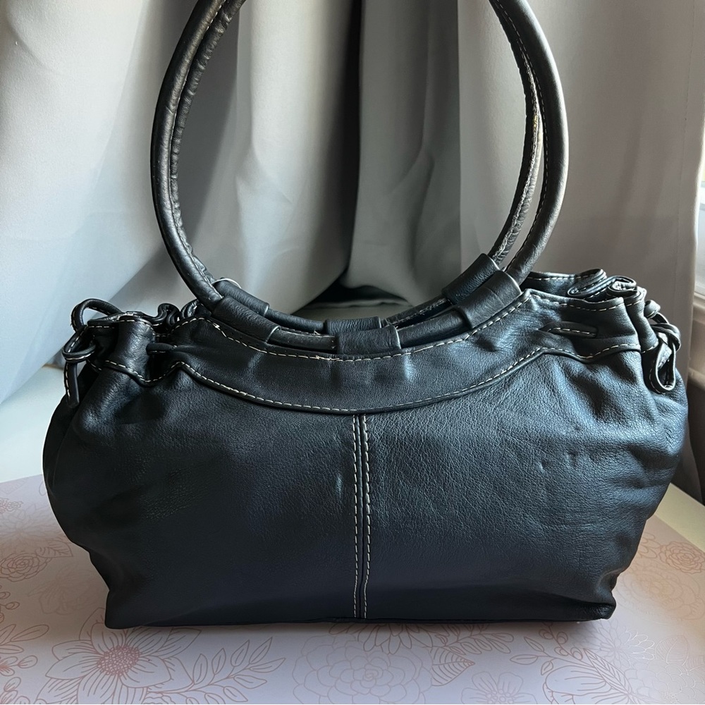 VTG Y2K Vicen Black Leather Shoulder Bag NWT - Picture 4 of 13